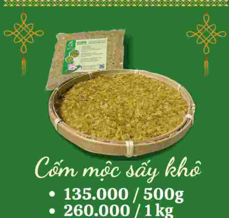 Cốm mộc sấy khô Thanh An 500gr
